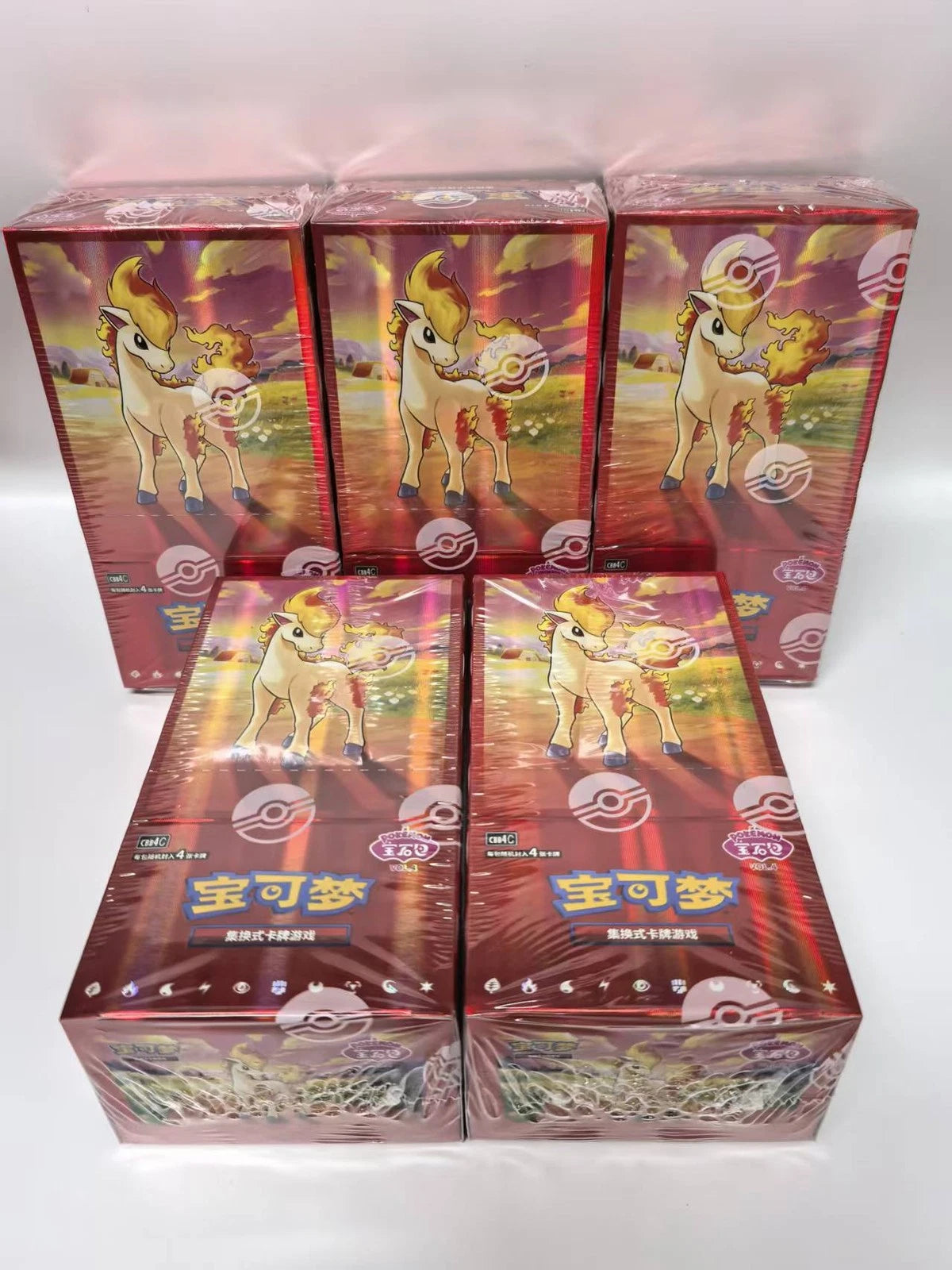 Pokémon TCG Simplified Chinese: Gem Pack Vol. 4 [CBB4C] Booster Case - Ponyta Edition